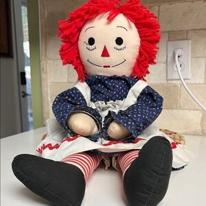 Rag Doll with Red Hair and Striped Legs